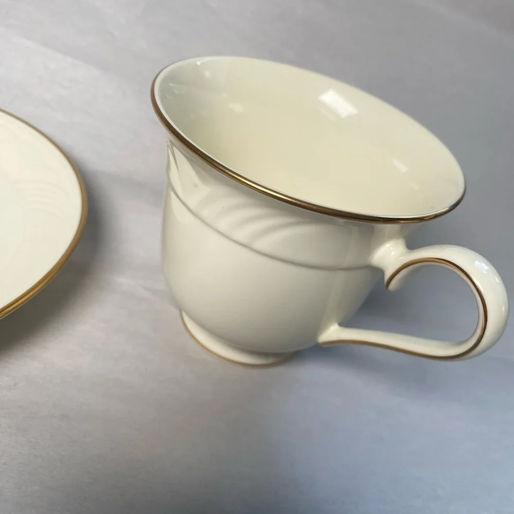 Single Replacement Lenox SAND DUNE Gold Tea Cup & Saucer Brand New